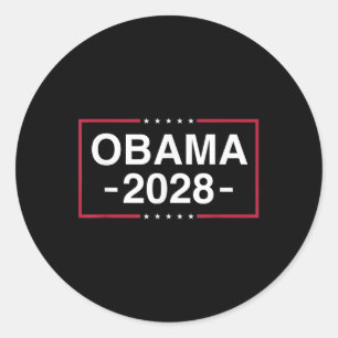 Obama 2028 Obama Für Präsident Amerikanische Flagg Runder Aufkleber
