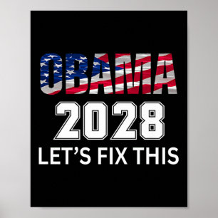 Obama 2028 Patriotic Protest Kundgebung für Präsid Poster
