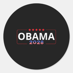 Obama 2028 Retro Obama Präsident 2028 Obama 2 Runder Aufkleber