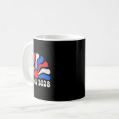 Obama 2028 Retro Vintag Flag Patriotic Protest Kaffeetasse (Vorderseite Links)