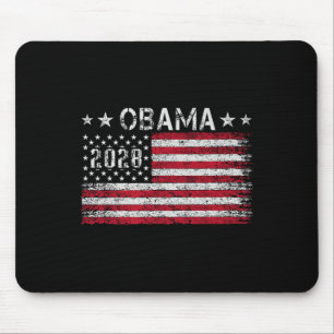 Obama 2028 Retro Vintag Flag Patriotische Politik  Mousepad