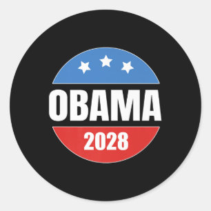 Obama 2028 Retro Vintag Premium Runder Aufkleber
