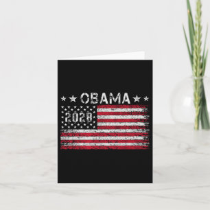 Obama 2028 Retro Vintage US-Flagge Patriotisch Pol Karte