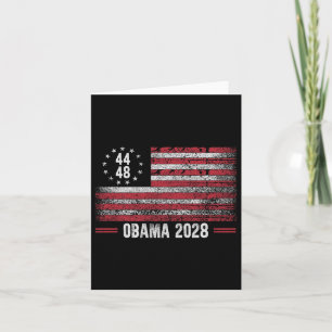 Obama 2028 Retro Vintage US-Flagge Patriotisches P Karte