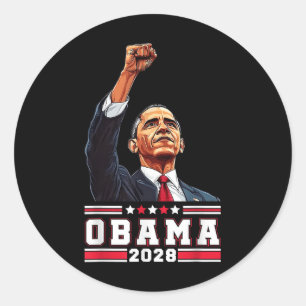 Obama 2028 Shirt für Präsident 28 Runder Aufkleber