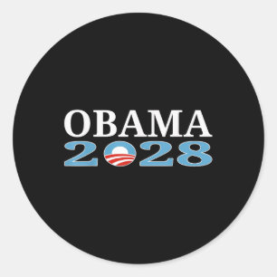 Obama 2028 T-Shirt Obama für Präsident 2028 Runder Aufkleber