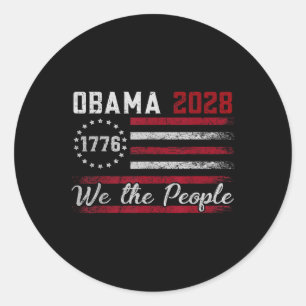 Obama 2028 T-Shirt Obama für Präsident Runder Aufkleber