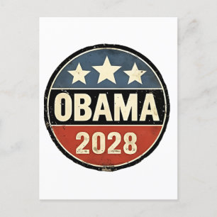 Obama 2028 US-Wahl Politik Ankündigungspostkarte