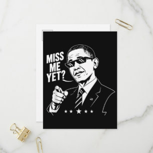 Obama 2028 Vermisse Mich Schon Präsident 44 Lustig Einladungspostkarte