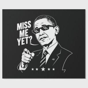 Obama 2028 Vermisse Mich Schon Präsident 44 Lustig Geschenkpapier