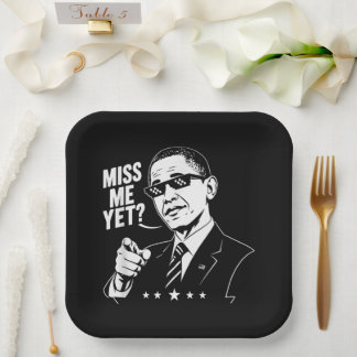 Obama 2028 Vermisse Mich Schon Präsident 44 Lustig Pappteller