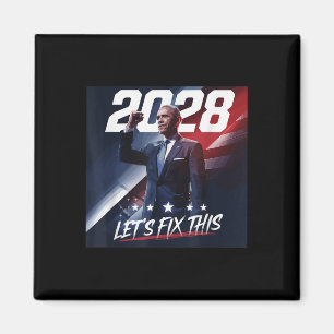 Obama 2028 Vintage Obama Patriotische Politische K Magnet