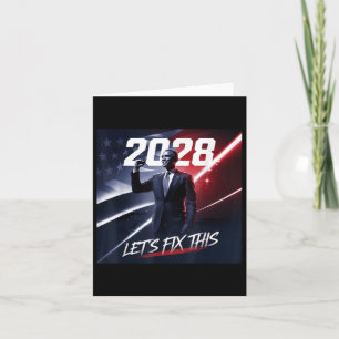 Obama 2028 Vintage Patriotische politische Kundgeb Karte