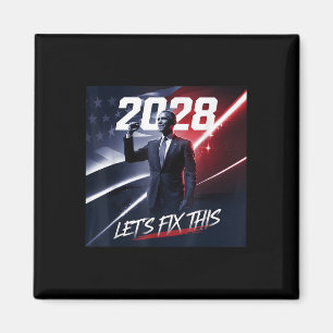 Obama 2028 Vintage Patriotische politische Kundgeb Magnet
