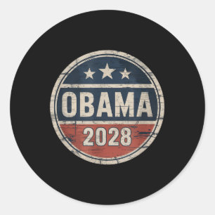 Obama 2028 Vintage Patriotische Wahlen Runder Aufkleber