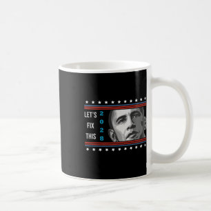 Obama 2028 Vintager patriotischer politischer Prot Kaffeetasse