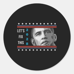 Obama 2028 Vintager patriotischer politischer Prot Runder Aufkleber