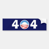 Obama 404 ahnungslos - Datei nicht gefunden Autoaufkleber (Vorne)