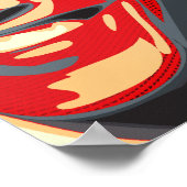 Obama - 44. Präsident auf einem Roten GIANT Poster (Ecke)