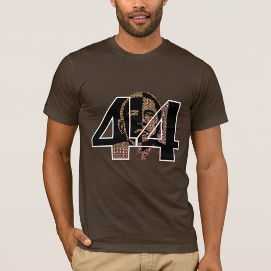Obama 44. Präsident Jersey T-Shirt (Vorderseite)