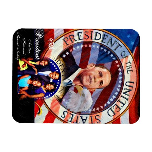 Obama 44. Präsident_ Magnet (Horizontal)