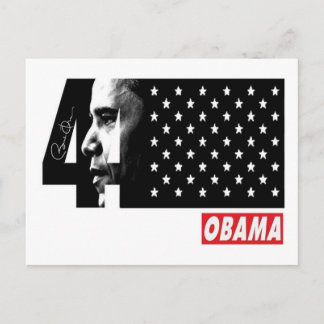 OBAMA 44. Präsidentin Unterschrift Editions Postkarte