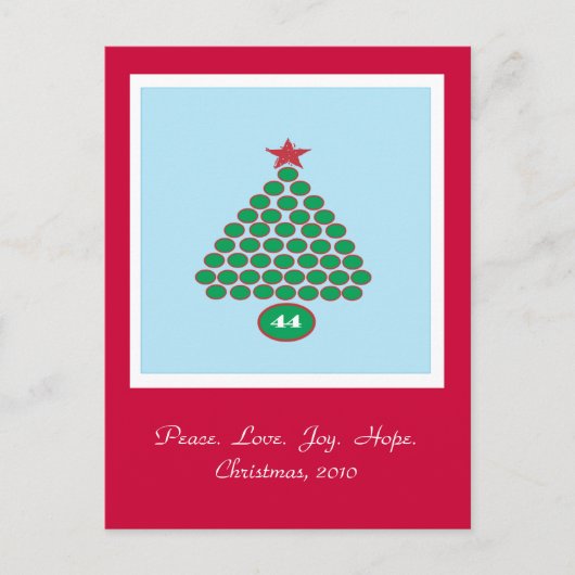 Obama 44 Weihnachts-Postkarte Feiertagspostkarte (Vorderseite)