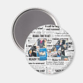 Obama 44 Zeitungsmagnet mit Schlagzeilen Magnet (Vorderseite/Rückseite)