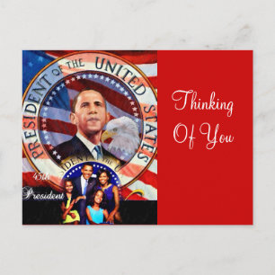 Obama, 45. Präsident der Vereinigten Staaten_ Postkarte