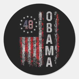 Obama 48 US-Präsident Flag Obama für Präsident Runder Aufkleber