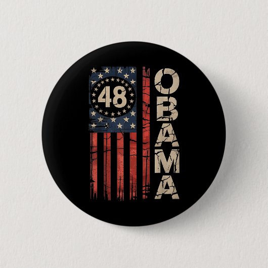 Obama 48. US-Präsident Flag Obama für Presi Button (Vorderseite)
