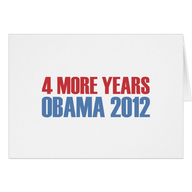 OBAMA 4 WEITERE JAHRE (Vorderseite (Horizontal))
