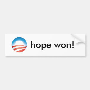 obama_4color_omark, Hoffnung gewonnen! - Besonders Autoaufkleber