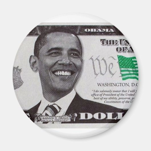 Obama 9 Dollar Bill Magnet (Vorne)