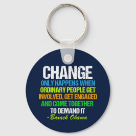 Obama Abschiedsrede Zitat zum Wandel Schlüsselanhänger