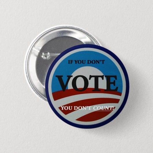 Obama-Abstimmung Button (Vorne & Hinten)