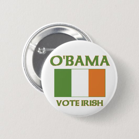 Obama-Abstimmung Irenknopf Button (Vorne & Hinten)
