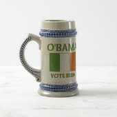 Obama-Abstimmungs-Iren Stein Bierglas (Links)