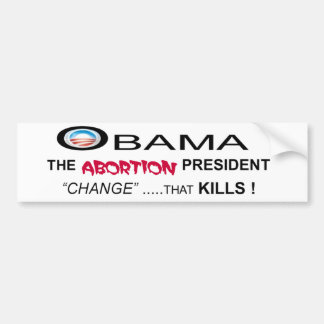 OBAMA-ABTREIBUNG AUTOAUFKLEBER