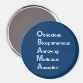 Obama Akronym Magnet (Vorderseite/Rückseite)