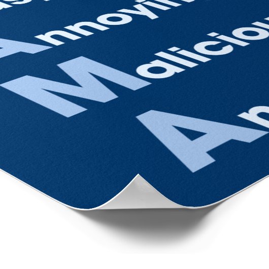 Obama-Akronym Poster (Ecke)