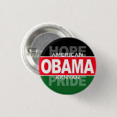 Obama -- Amerikanische Hoffnung, Kenyan-Stolz Button (Vorne & Hinten)