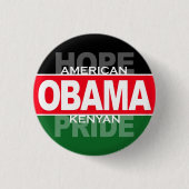 Obama -- Amerikanische Hoffnung, Kenyan-Stolz Button (Vorderseite)