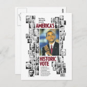 Obama: Amerikas historische Wahlkarte Postkarte (Vorne/Hinten)