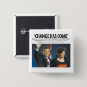 Obama: Ändern Sie hat gekommenen Knopf Button (Vorne & Hinten)