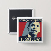 Obama-Änderung geschieht Knopf Button (Vorne & Hinten)