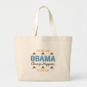 Obama-Änderung geschieht Taschen-Tasche Jumbo Stoffbeutel (Vorne)