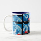Obama-Änderungs-Collage Zweifarbige Tasse (Links)