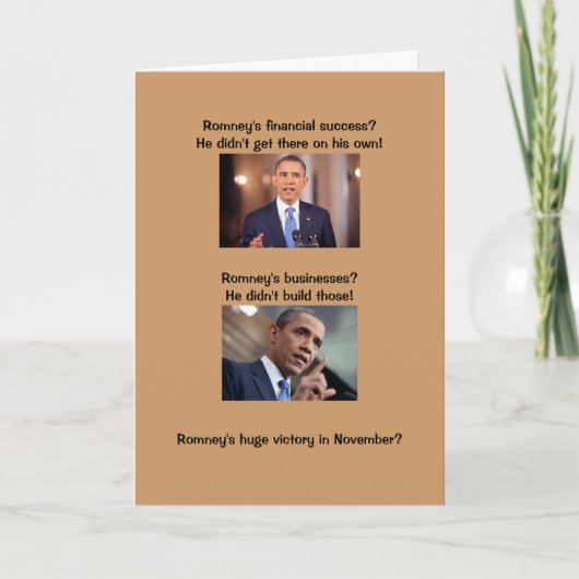 Obama auf Erfolg Karte (Vorderseite)