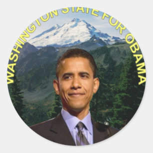 OBAMA-Aufkleber Runder Aufkleber